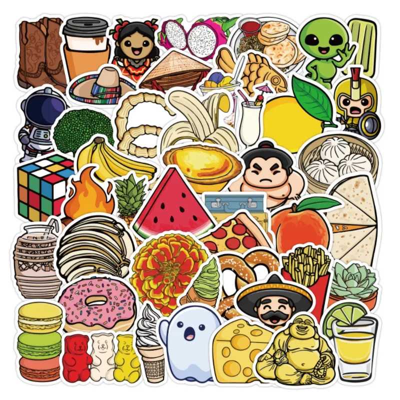 

10/30/50/100pcs Kids Toys Graffiti Window Stickers Wall Water Cup Trolley Popular Skateboard Travel Suitcase Phone Laptop
