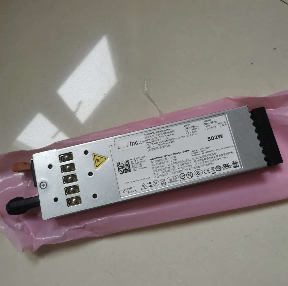 C502A-S0 baru untuk Dell PowerEdge R610 502W Server Power Supply XTGFW 0XTGFW
