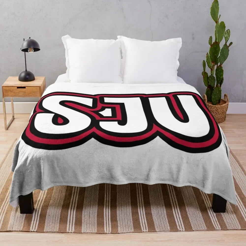 

SJU St. Johns University Throw Blanket Cozy Light Blanket for Travel Camping Picnic