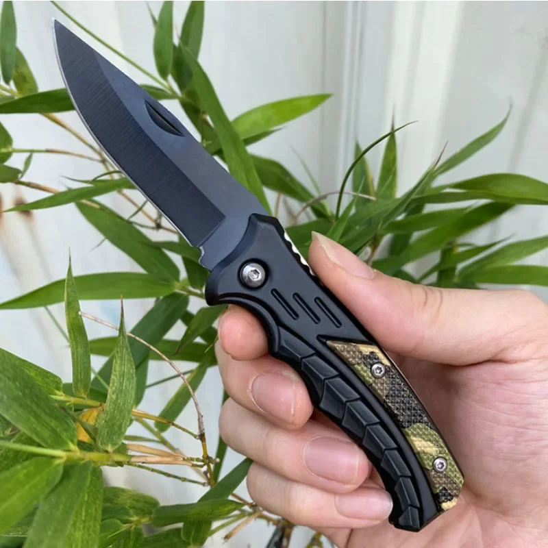 Practical EDC Sharp Stainless Steel Folding Knife Outdoor Camping Tactical Hunting Knife Pocket Blade Sharp and Durable