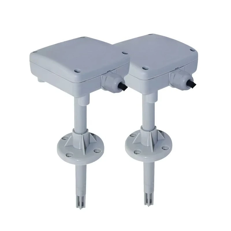 Duct Pipe Mount Temperature Humidity Sensor Tubular Air Temperature Humidity Transmitter HVAC Ventilation Measuring Detector