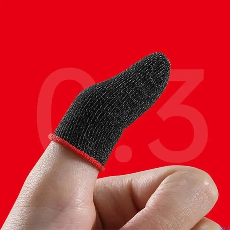 모바일 게임 컨트롤러 용 R91A 게임 핑거 슬리브, 0.3mm 전도성 실버 섬유 방지 통기성 게임 장갑