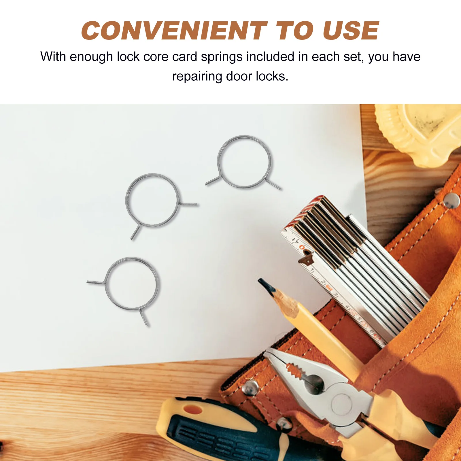 

10pcs Lock Spring Door Accessories Iron Material Anti Theft Bedroom H Garage Lock Core Spring Bulk Replacement