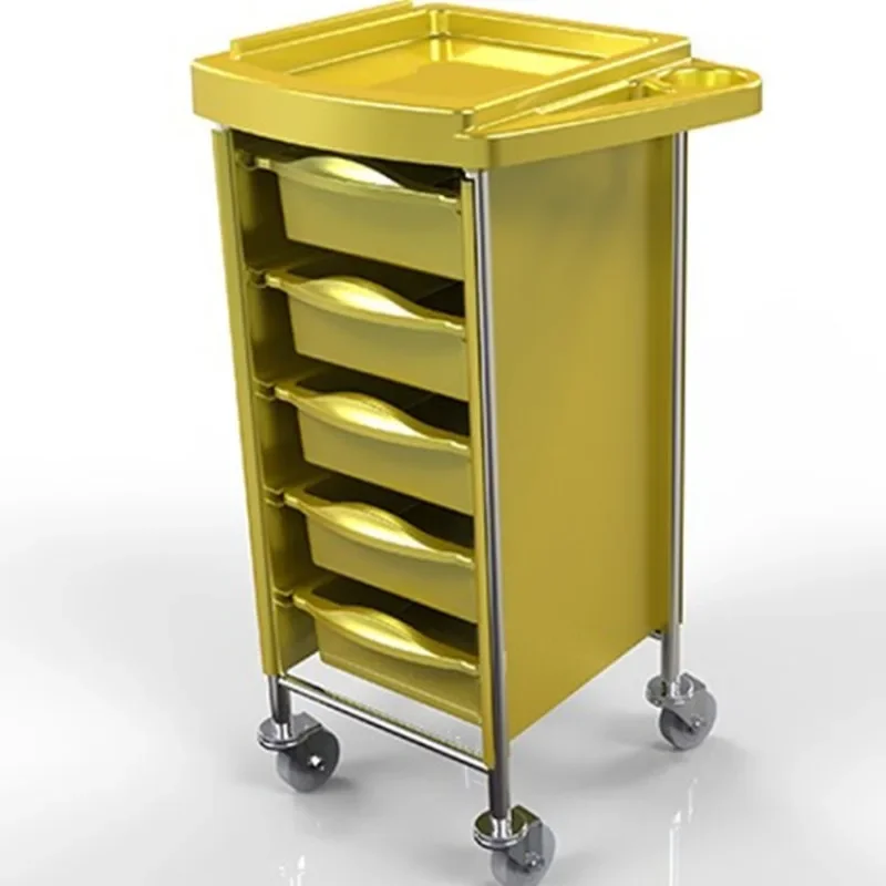 Pedicure Tool Drawer Type Trolley Metallic Organizers Salon Trolley Hairdressing Furniture Muebles Para Spa Professional 미용실파마