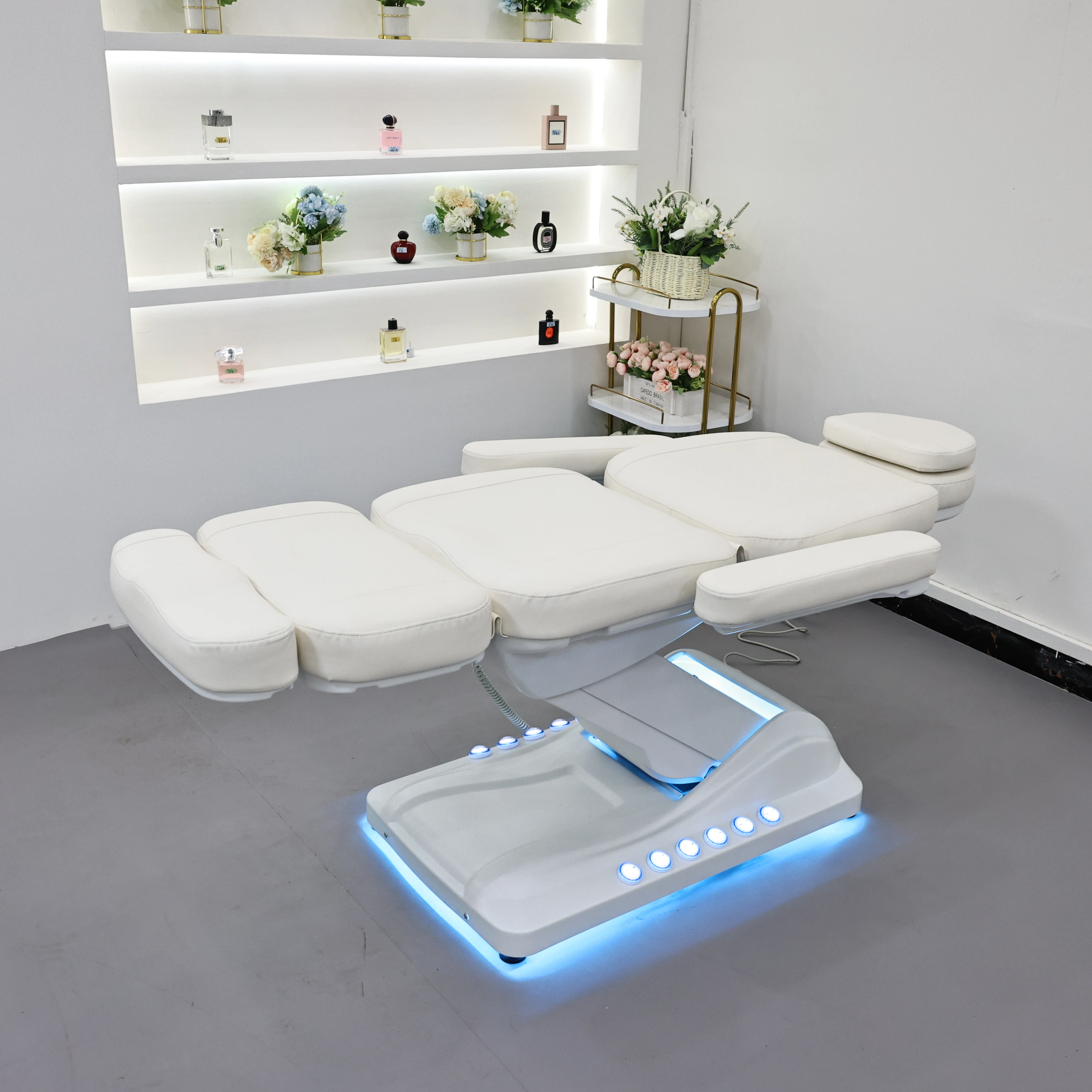 سرير التجميل، سرير العناية بالوجه، كرسي رفع كهربائي قابل للتعديل لصالون التجميل، أثاث التمريض، شحن سريع من الولايات المتحدة الأمريكية