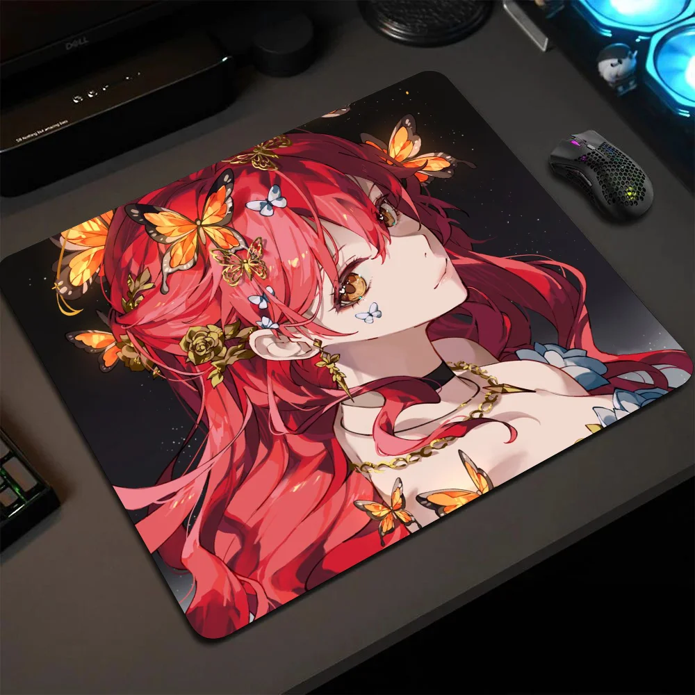 

Himeko Honkai Star Rail Mousepad Small LockEdge Mouse Pad For Gamers Computer Desk Pad Rectangular Anti-slip Rubber