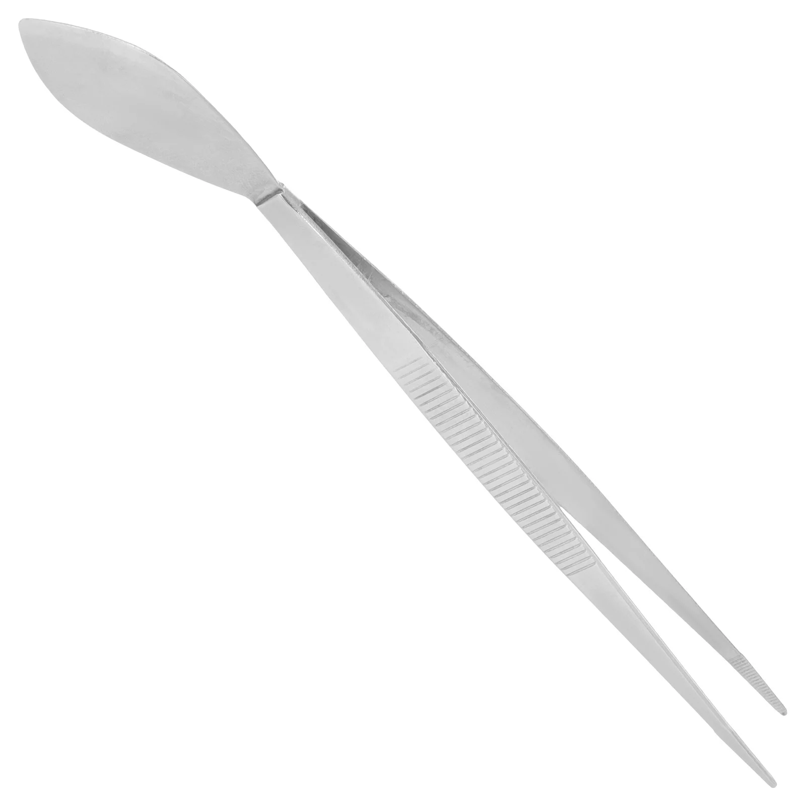 1 قطعة أداة ملاقط بونساي الفولاذ المقاوم للصدأ طرف مستقيم لترتيب الطحلب برعم قطف المزدوج نهاية ملعقة مكشطة أدوات البستنة