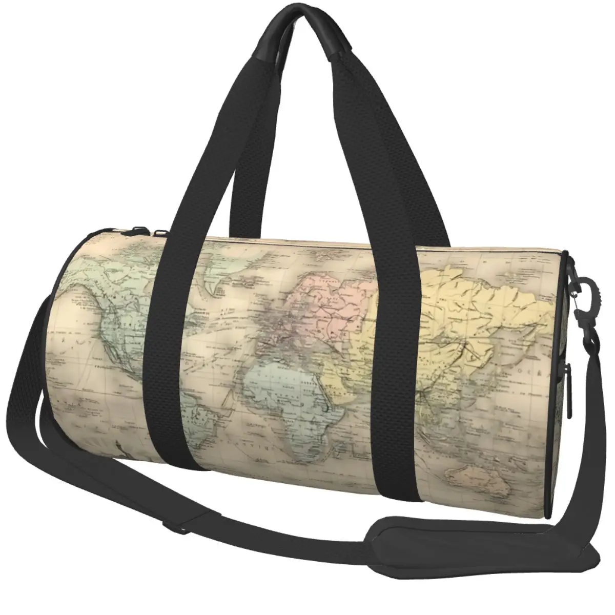 

Винтажная спортивная сумка с картой мира, большая дорожная сумка для тренировок, дизайнерская сумка для путешествий, оригинальная сумка для фитнеса для мужчин и женщин