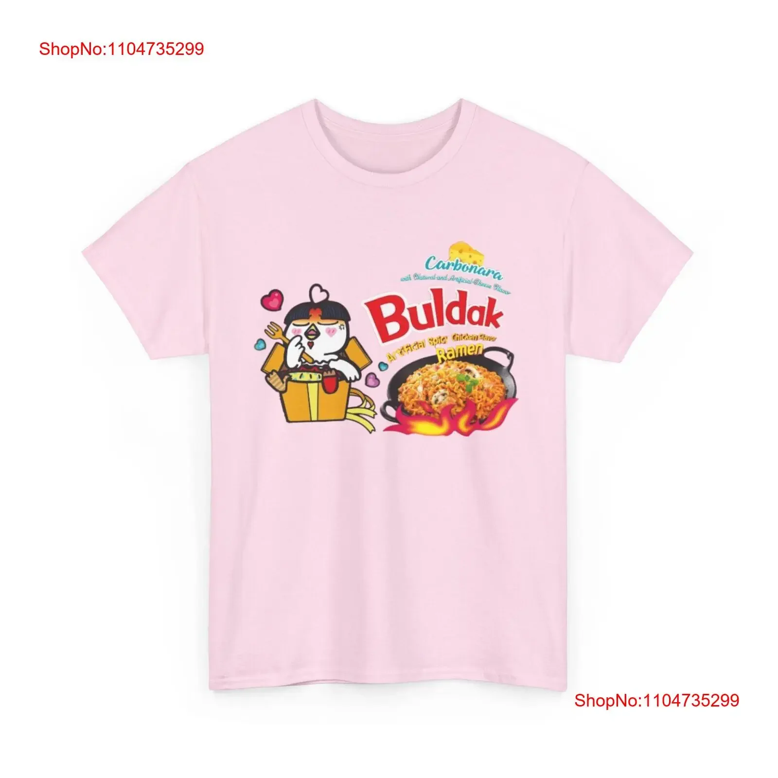 Buldak Ramen camiseta picante Carbonara Noodle Foodie vintage lavado versátil elegante cómodo streetwear moda Unisex