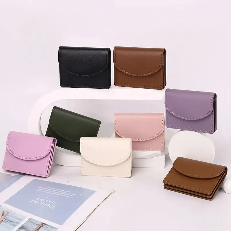 Minimalist Women Wallet with Coin Purse and Card Holder Chic PU Leather for Daily Convenience
