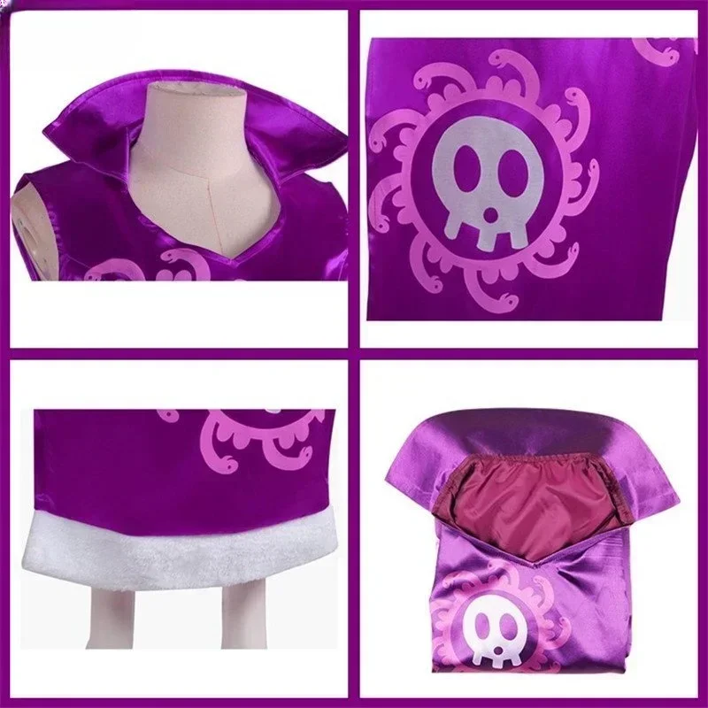 أزياء نوفو بوا هانكوك التأثيرية أزياء أنيمي كيمونو رداء بنفسجي شيونغسام كيب نساء أزياء الهالوين شيونغسام الزي الرسمي