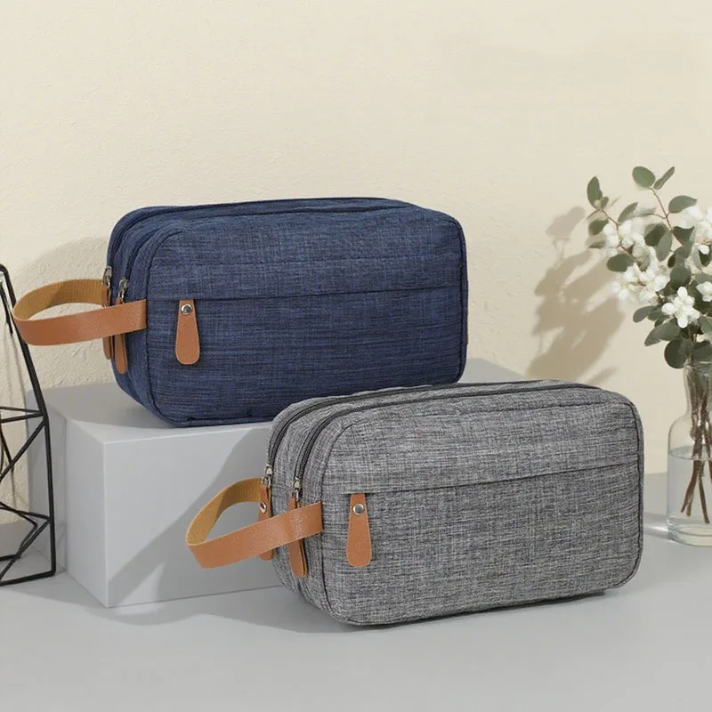 Large Capacity Travel Toiletry Bag, Waterproof Cosmetic Organizer with Handle for Men & Women