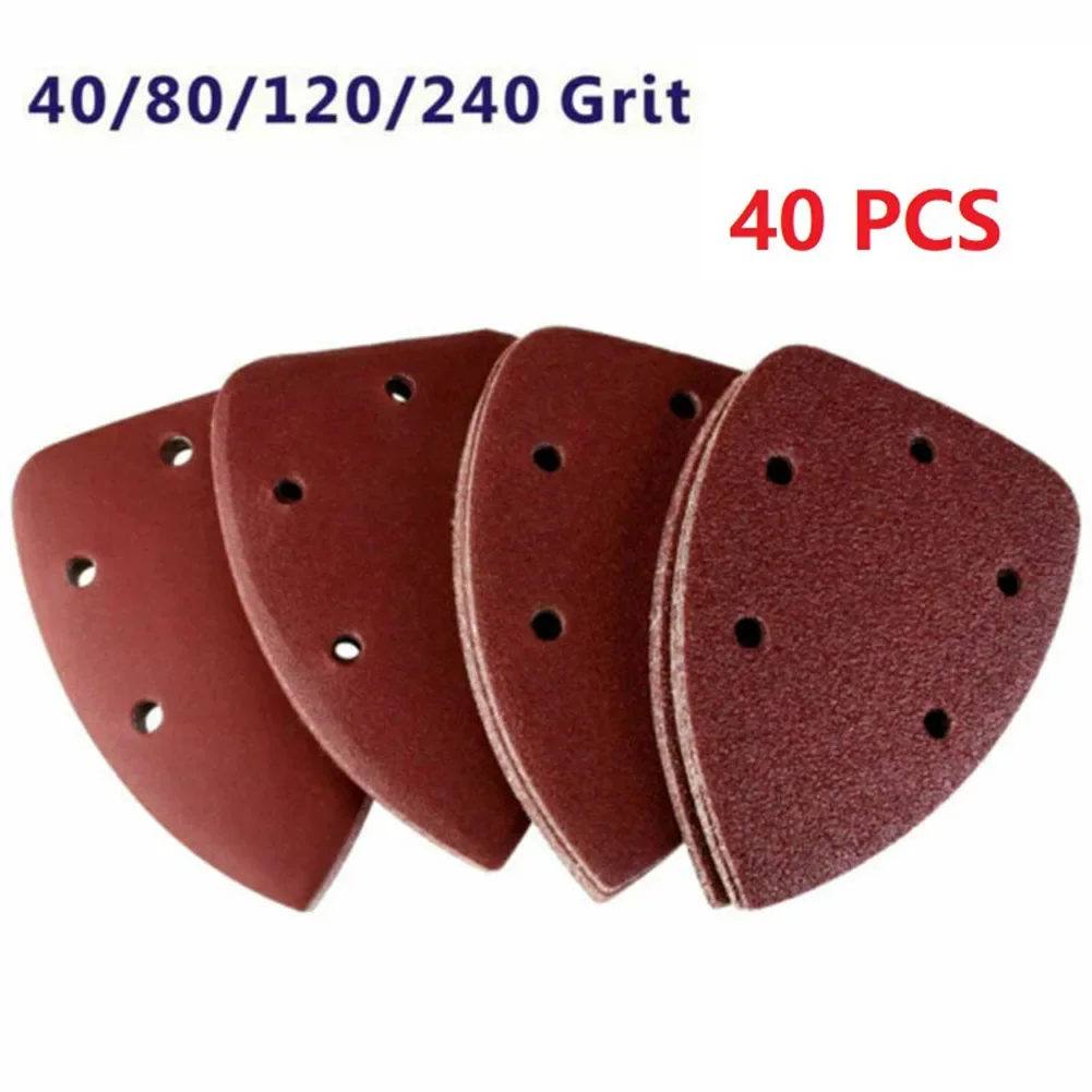 Imagem -05 - Mouse Folhas de Lixa para Detalhe Palm Sander Lixa Pads Perfeito para Projetos Faça Você Mesmo Grau Profissional 40 Pcs