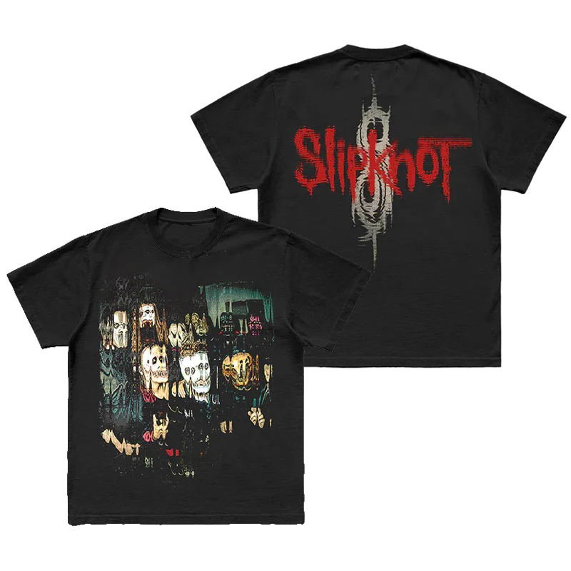 Ghosting SLIPKNOT Dark Gothic Style Band T-Shirt 100% Cotton Graphic Tee Men Women Summer Streetwear Top