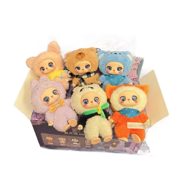 W-696-2 Original Liila V2 Zoo Plush Blind Box Cat Ornaments Toys 1:1 Labubu Stock Creative  Doll Macaron Bind 