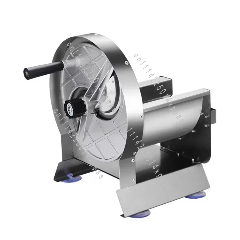 Hand-Cranked Potato & Vegetable Cutter For Fruits, Lotus Root Multi-Function Kitchen Commercial Stainless Steel Lemon Slicer