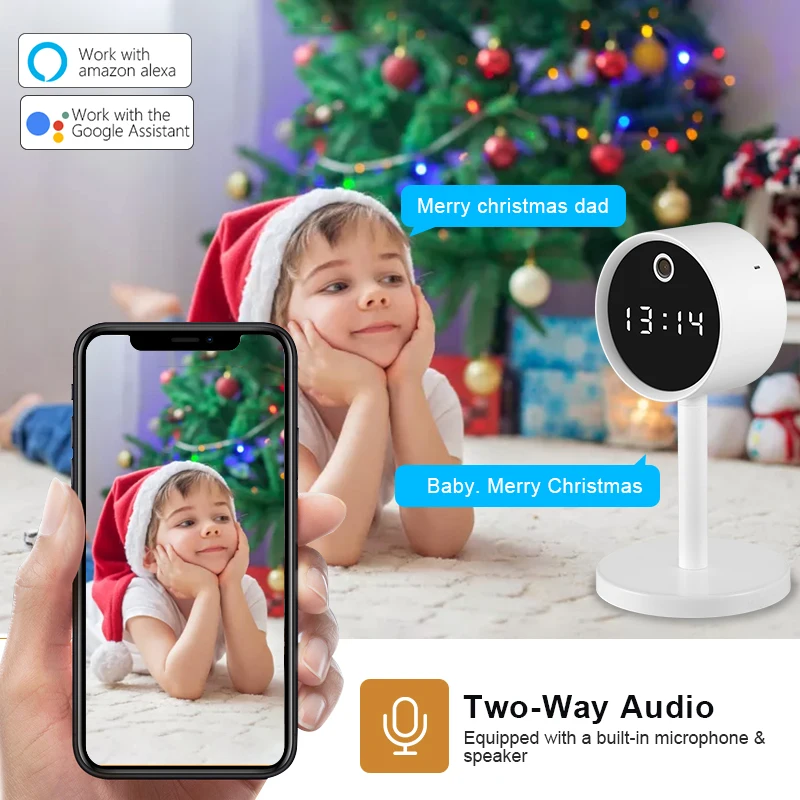 New smart home baby monitor no-plug wifi monitor and mobile phone remote intercom night vision