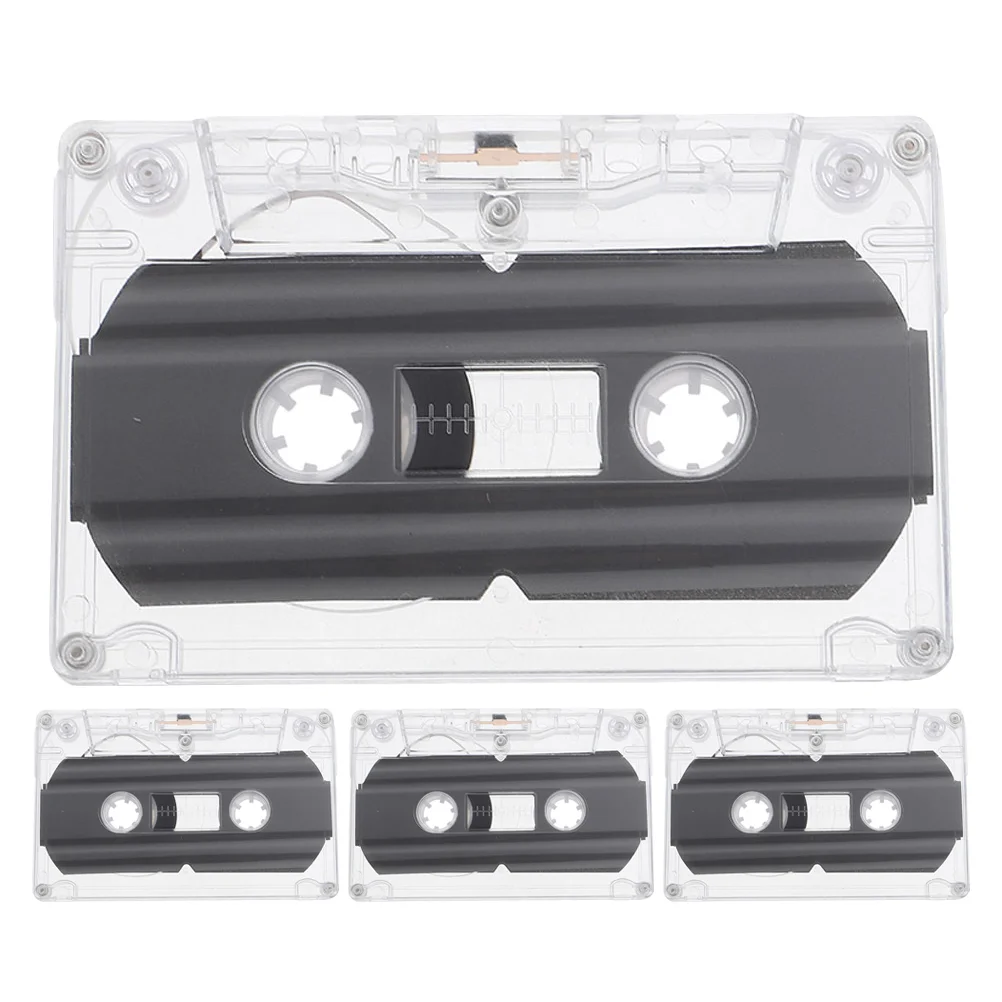 

4 Pcs Blank Audio Tape Empty Cassette Accessory Small Music Material Tapes for DIY