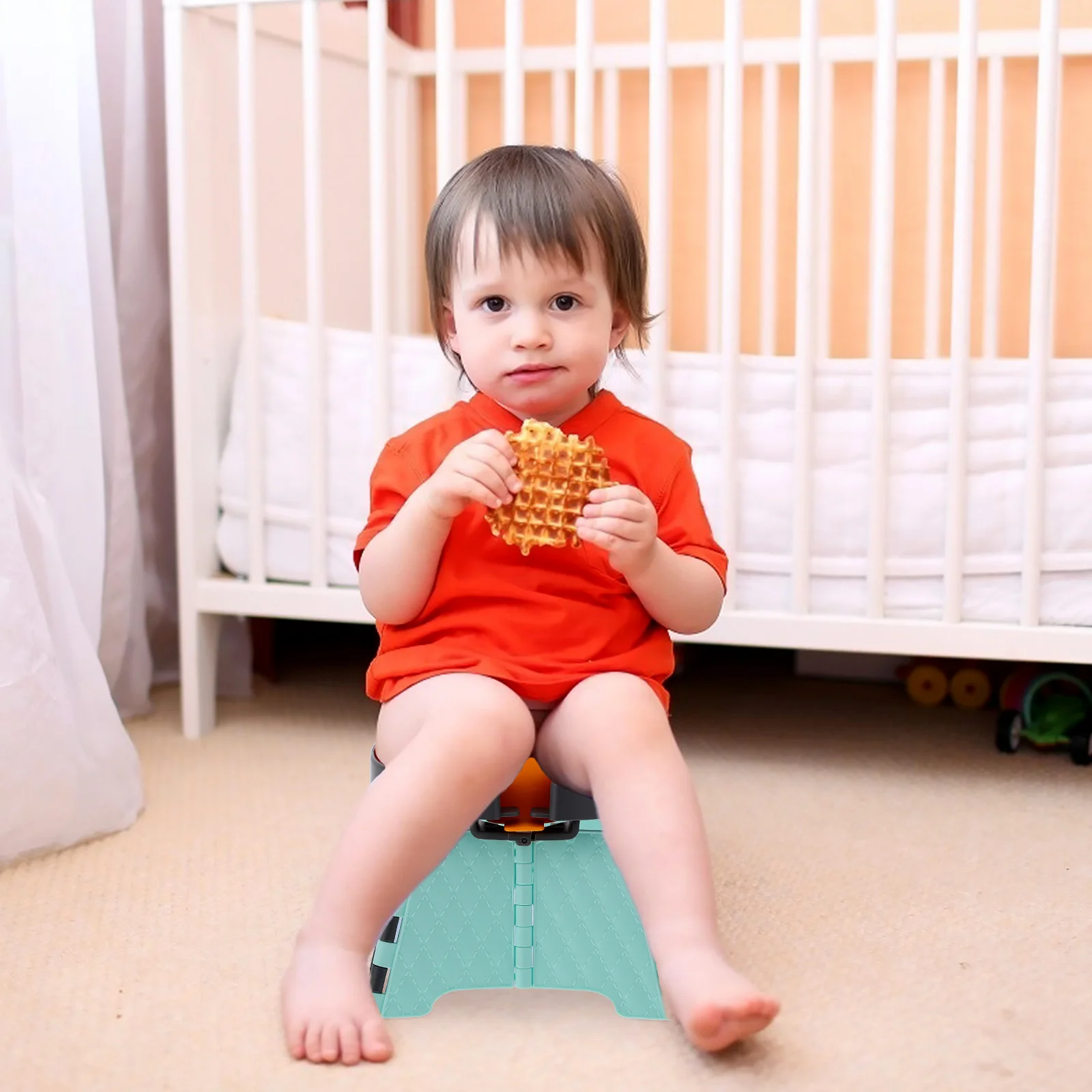 مجموعة واحدة من مرحاض الأطفال القابل للطي، قعادة محمولة متينة وآمنة للاستخدام المنزلي والسيارة والسفر، استخدام مرحاض الأطفال المحمول كلوسيستول للسفر #3