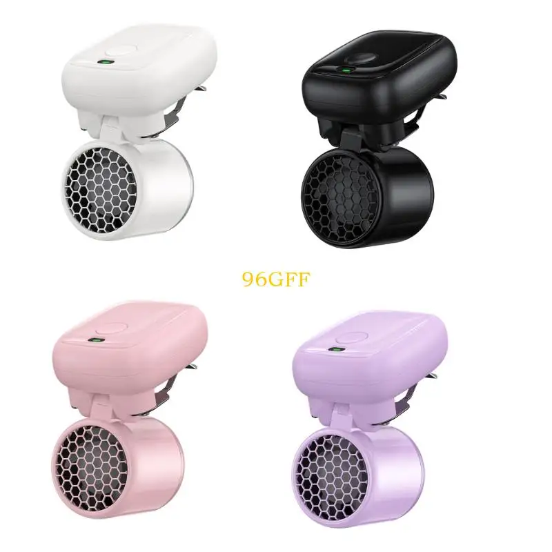 

96GF Wearable Cooling Fan Quiet Motor 3 Speed Fast Charging Strong Mount Cooling Fan Clip On Hat For Gym Commuting