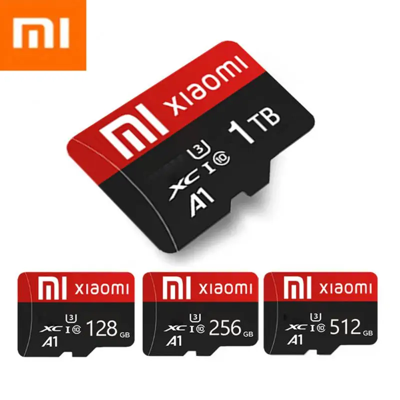 Xiaomi-Cartão de memória Micro SDXC, 1TB, 2TB, 256GB, 512GB, Cartão Class10 TF, 512GB, Memória Flash, USB Pendrive, Adaptador Grátis