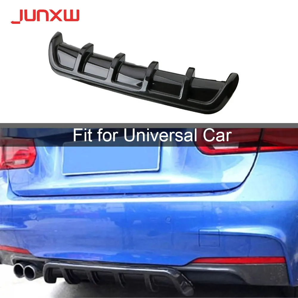 

ABS Car Universal Rear Bumper Lip Diffuser Spoiler For All Car for Benz For BMW For Audi Gloss Black Body Kits Accessories