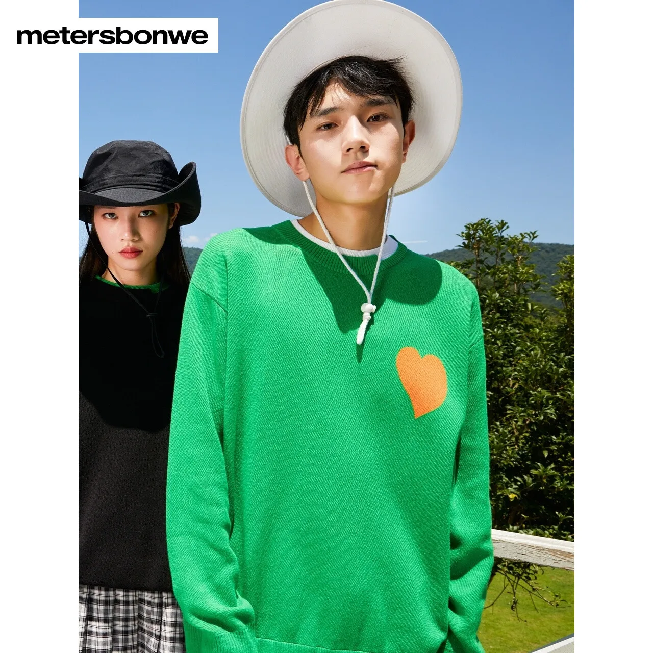 Metersbonwe Sweater Unisex New Autumn Winter Cardigan Men Vacation Two Piece Women Loose Jacquard Sweater Brand Tops