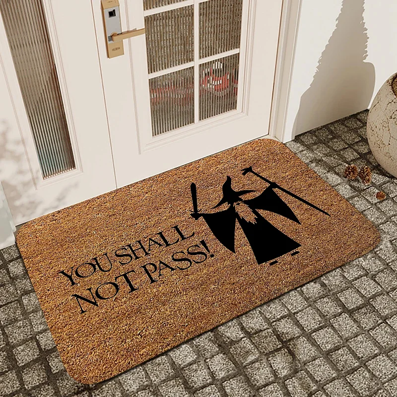 You Shall Not Pass Foot Mat Outdoor Entrance Doormat Exterior House Entrance Home Decoration Room Floor Carpet for Bedroom Rug