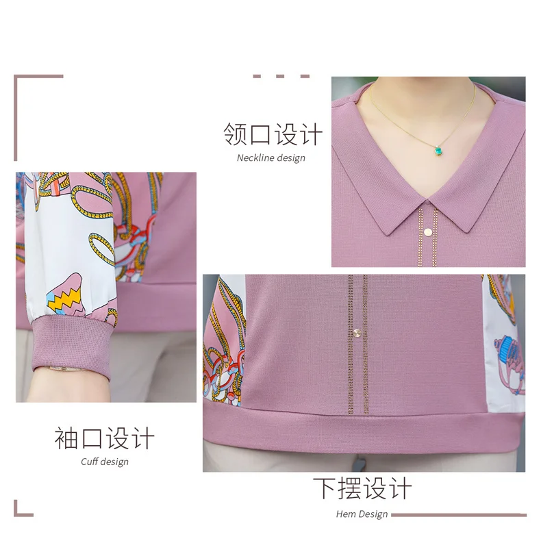 Nuevo jersey empalmado para mujer, cuello redondo, camisa de punto de estilo de fondo de Color sólido a la moda con mangas largas