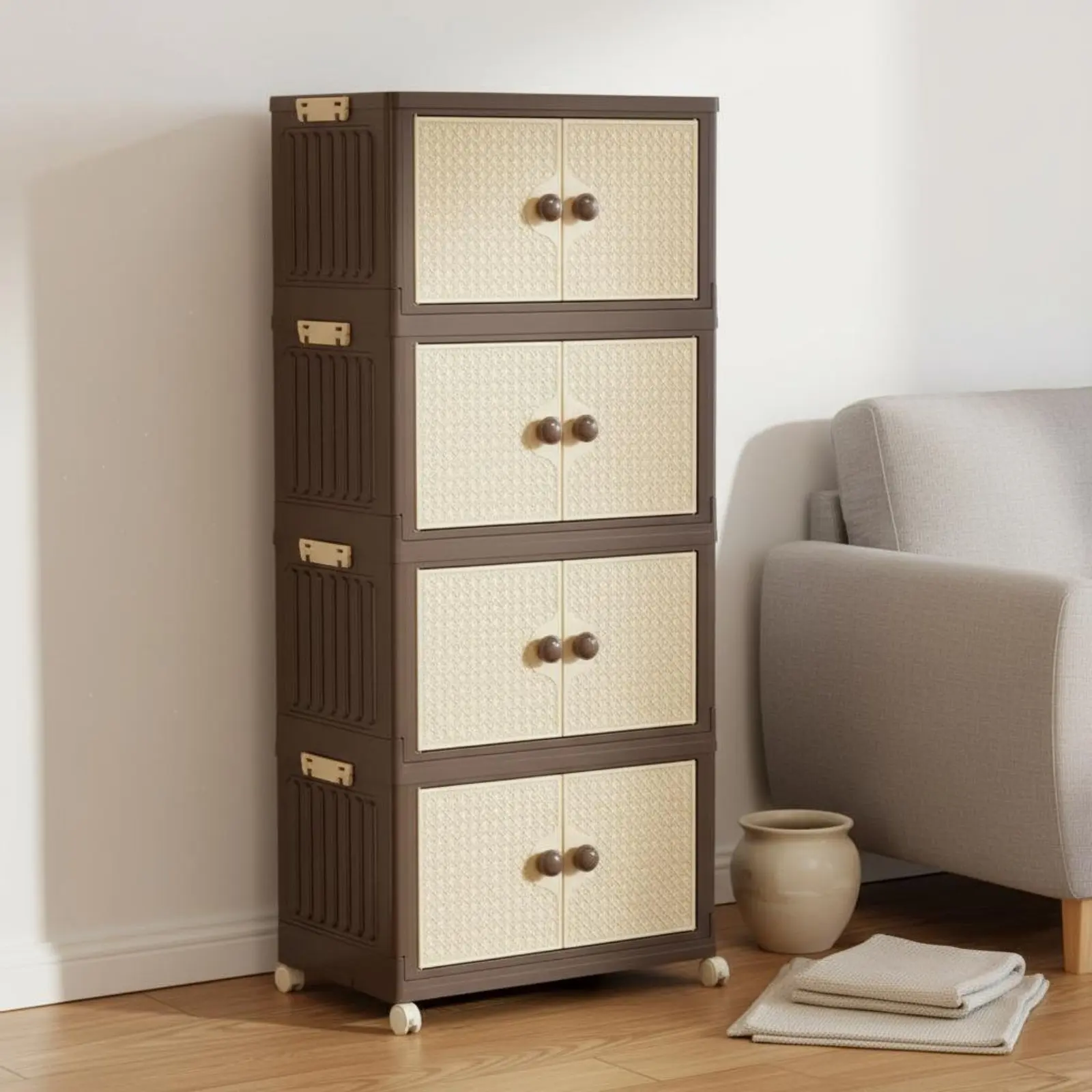 foldable-storage-cabinet-quick-assembly-multi-tier-plastic-wardrobe-stackable-organizer-with-doors-sturdy-duty-for-children