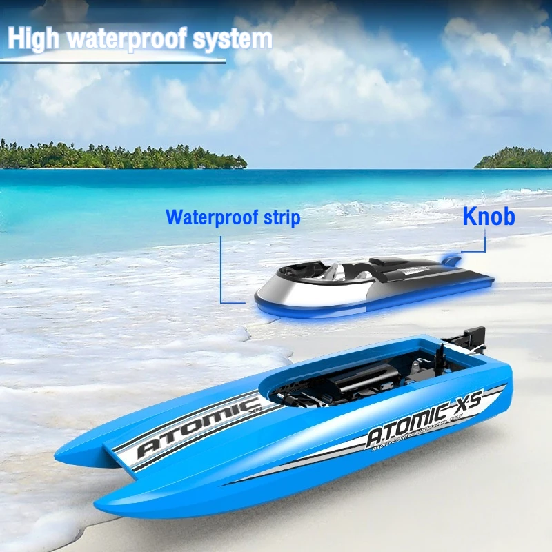 High-Speed RC Boat 2.4G Wireless Control 30km/H Remote Control Toy Model Fast Racing Gift for Children And Boys