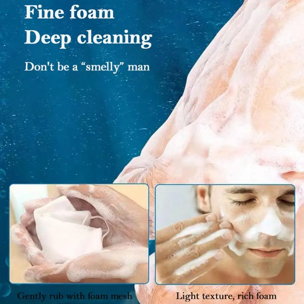 Face Wash Soap for Men Cologne Fragrance Handmade Soap Gentle Refreshing Oil Control Anti Acne Remove Blackhead Body Bath S M3B9 images - 6