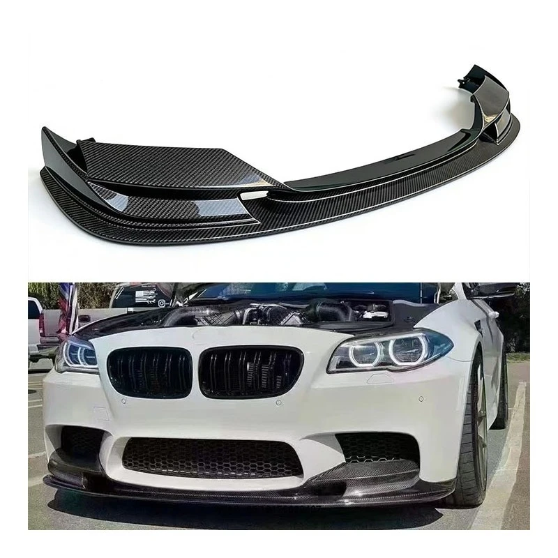 

For 2011-2016 forBMW 5 Series F10 M5 Carbon Fiber Front Bumper Lip Splitter Chin Spoiler