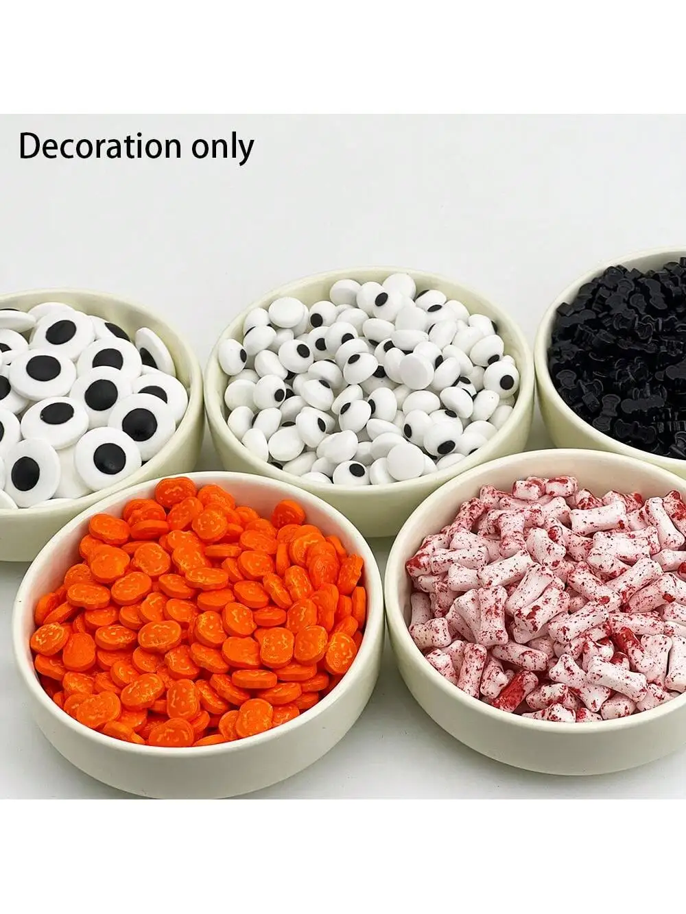 85g Gemischte Halloween-Zuckerstreusel in Form von Bonbons, Augäpfeln, Knochen, Kürbissen und Fledermäusen für Kuchen, Cupcakes, Schokolade und Backdekorationen – Detail 10