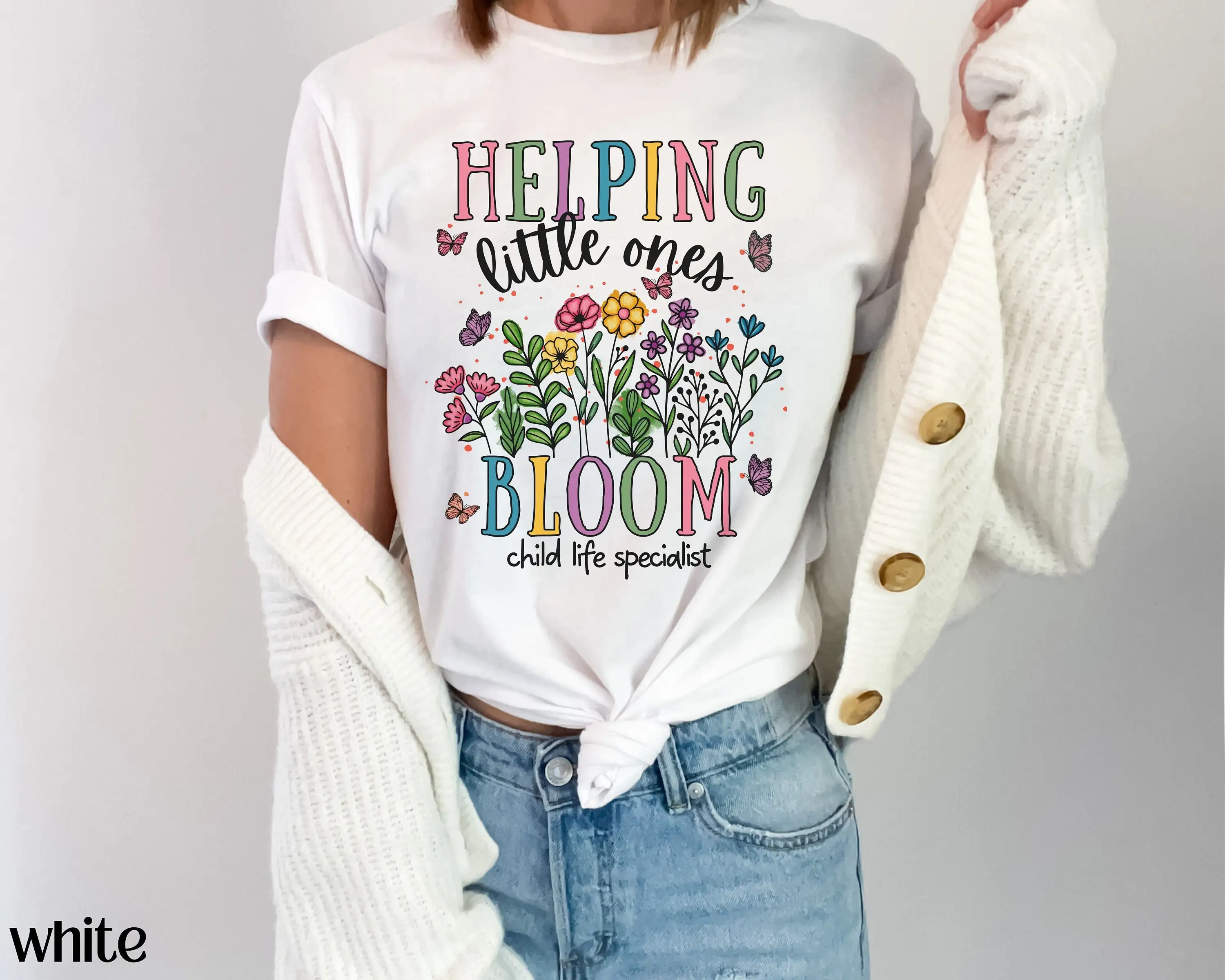 Wildflower Child Life Specialist T Shirt Spring Childlife Cls Floral Ccls Colorful Intern