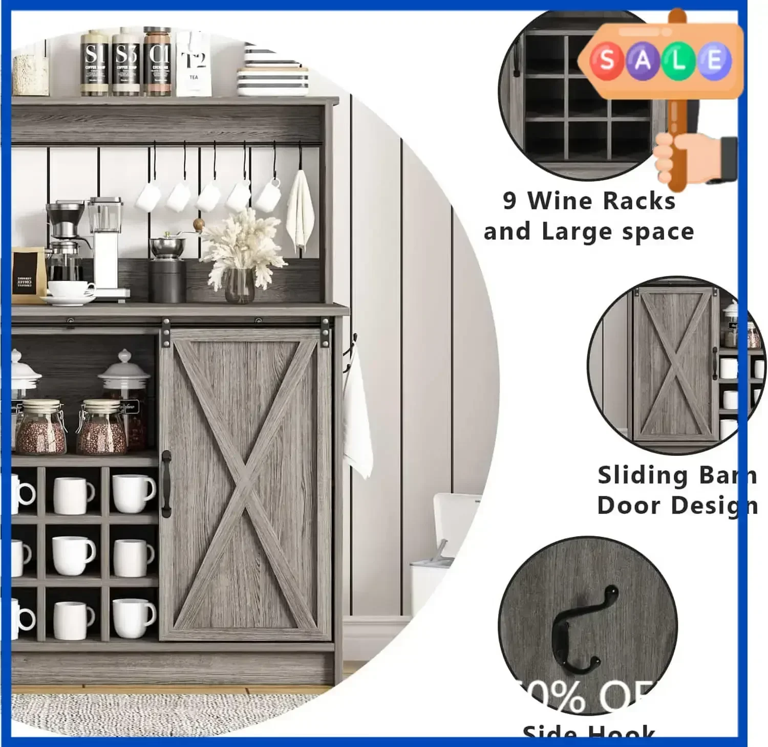 hot-sale productsActivity limited-time priceActivity limited-time priceActivity limited-time priceFarmhouse Coffee Bar Cabinet w