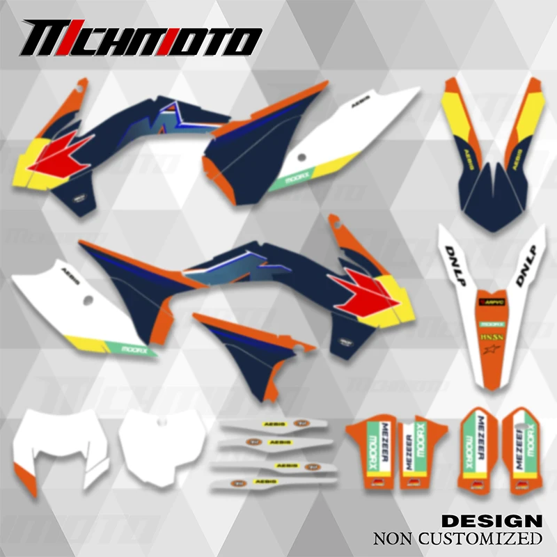 MCHMFG For KTM EXC EXC-F 125 250 300 350 450 2014 2015 Full Graphics Decals Stickers Custom Number Name Stickers 008