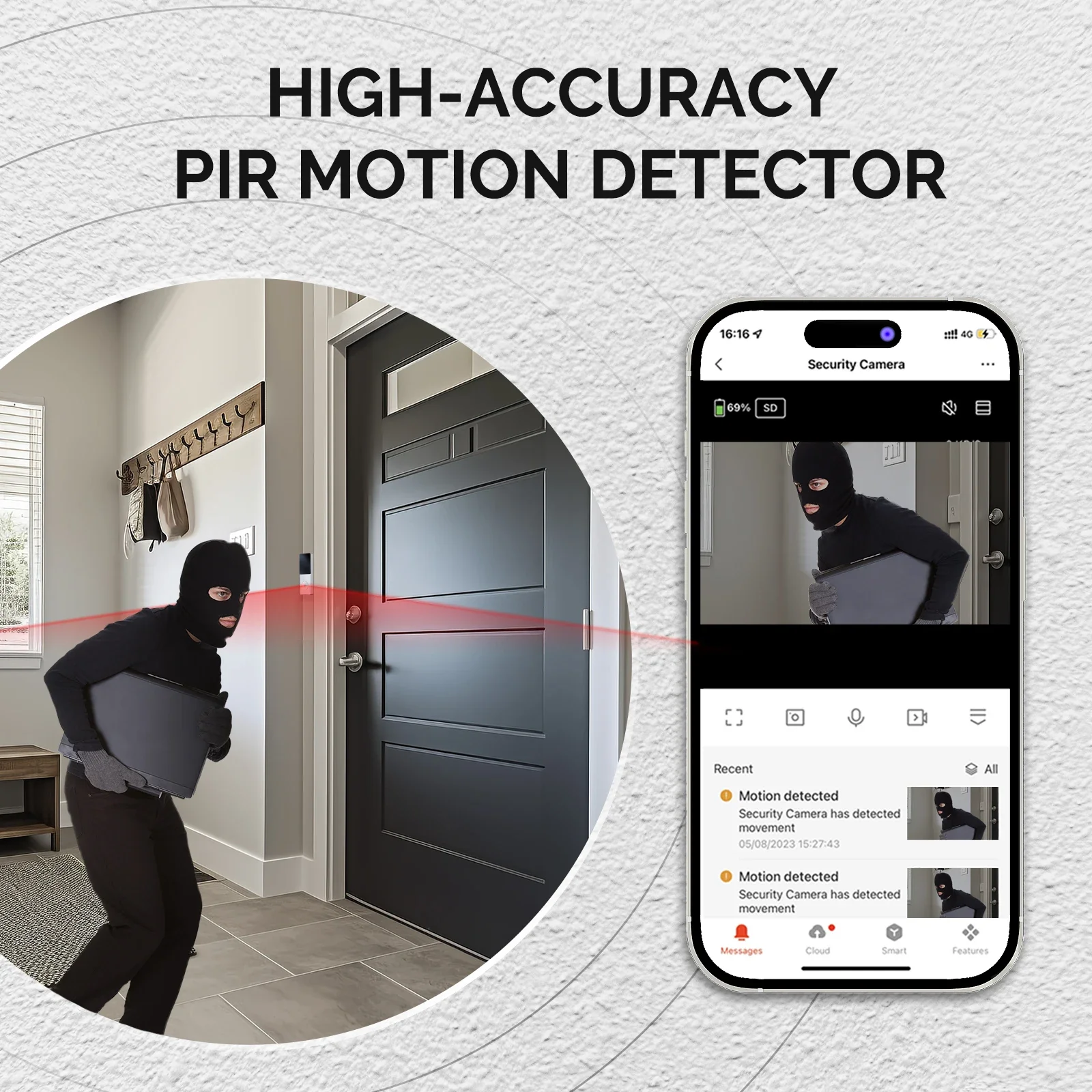 MOES-Sonnette vidéo WiFi intelligente Tuya, interphone audio bidirectionnel, vision nocturne, produit de porte sans fil, sécurité à domicile