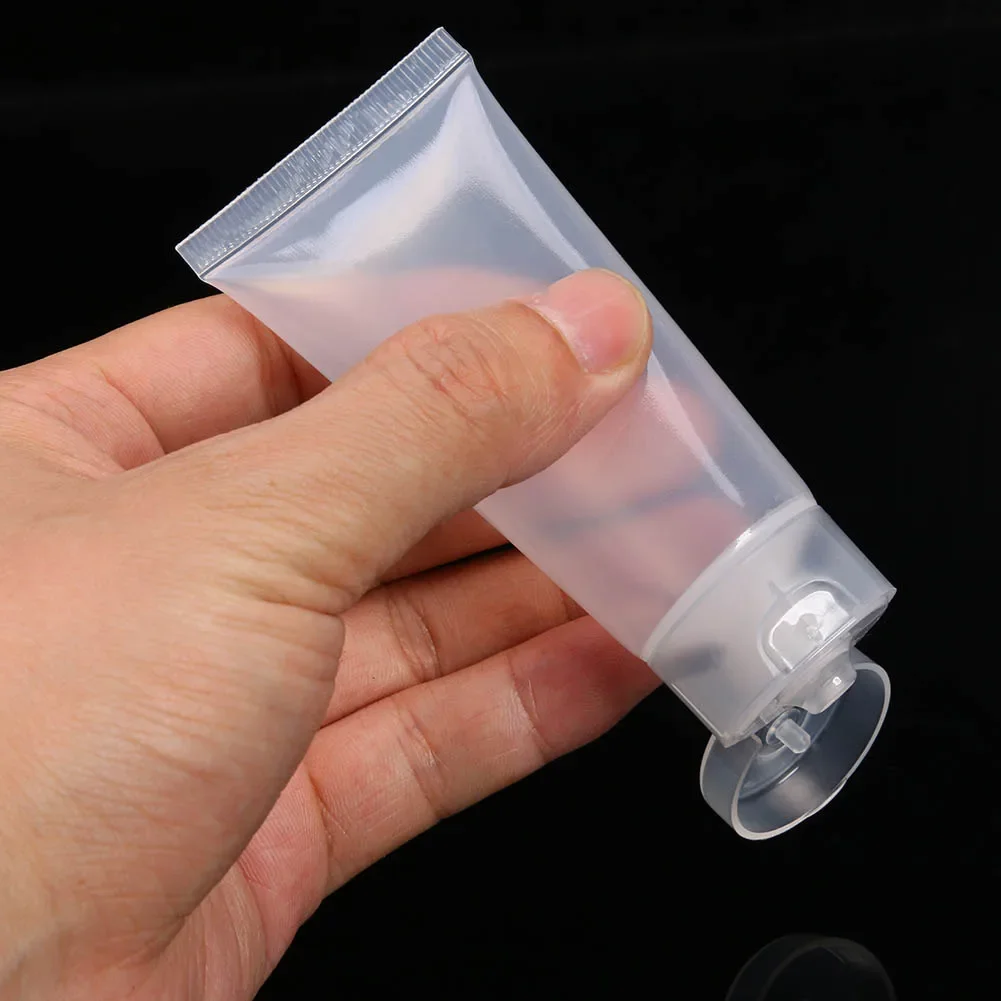 100 Pcs Lege Plastic Squeeze Buizen Doorschijnende Cosmetische Containers Hervulbare Plastic Reizen Fles 15Ml 20Ml 30Ml 50ml 100Ml