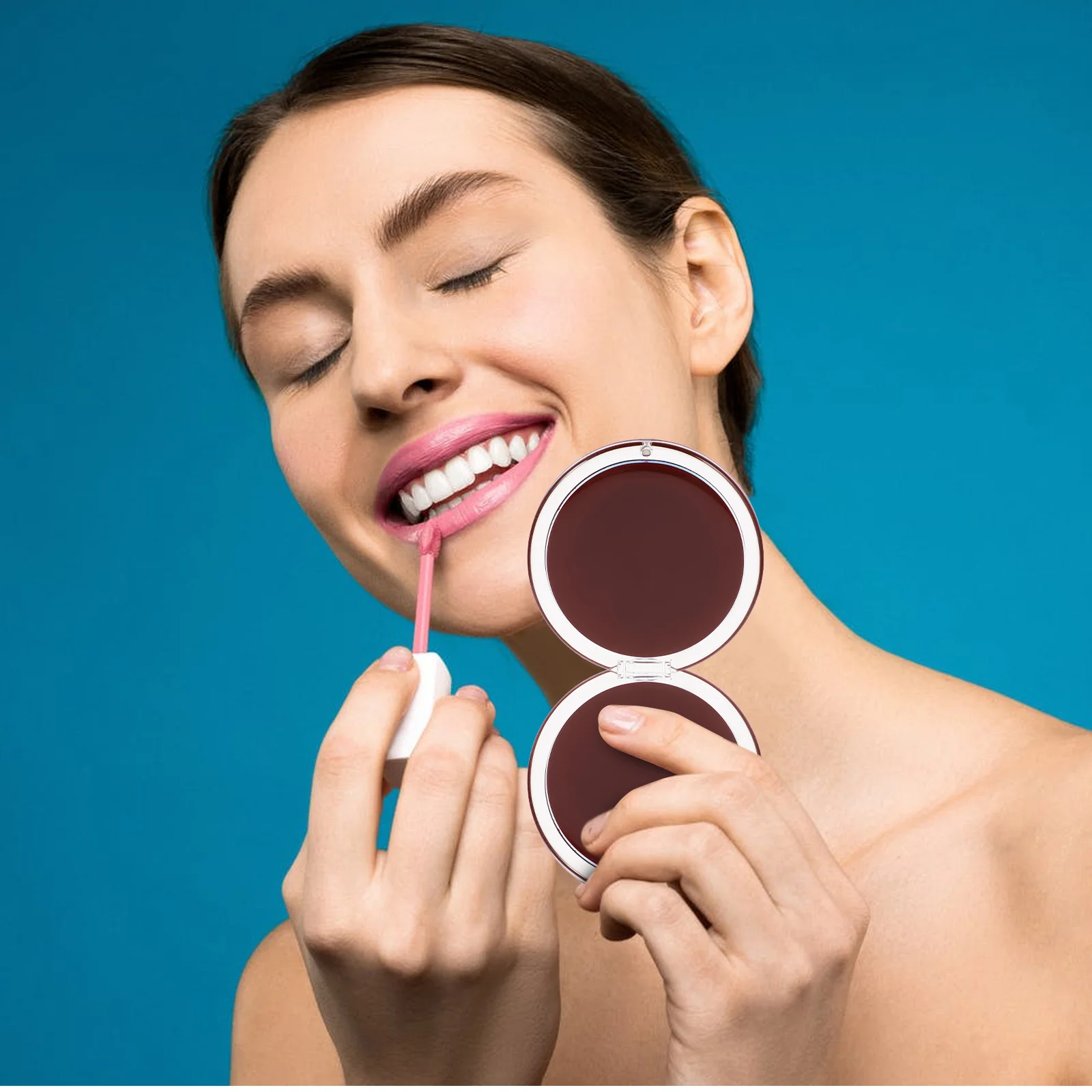 ハンドヘルドミラー 拡大鏡 ポータブル 小型 折りたたみ式 コンパクト 折りたたみ式 メイクアップ トラベル バニティ