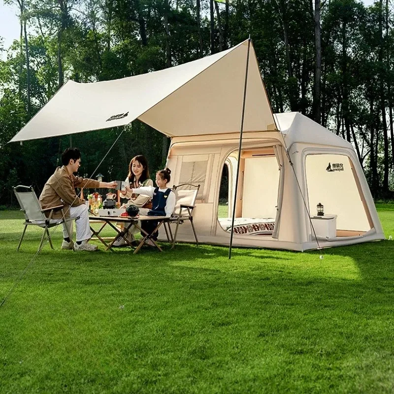 

Портативная надувная палатка, водонепроницаемая, с защитой от солнца, утолщенная, быстро устанавливаемая, для походов, семейного отдыха, кемпинга, укрытие для путешествий