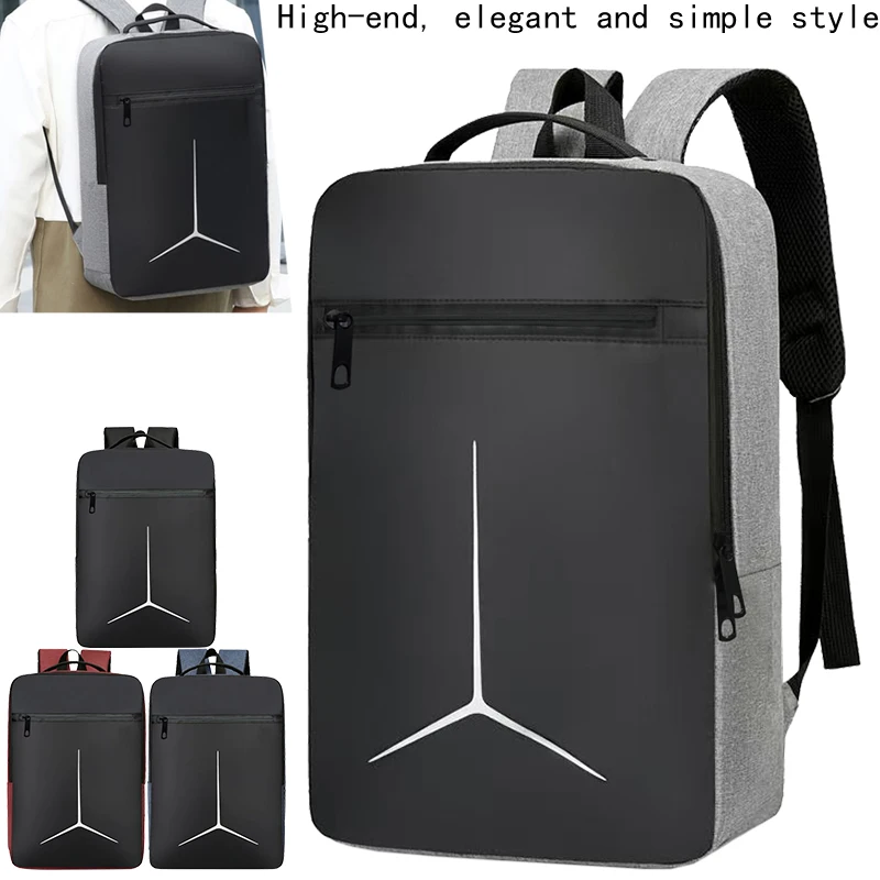 

Classic Geometric Print Laptop Backpack Durable Waterproof Rucksack, Spacious Storage for Businessmen Students Everyday Use