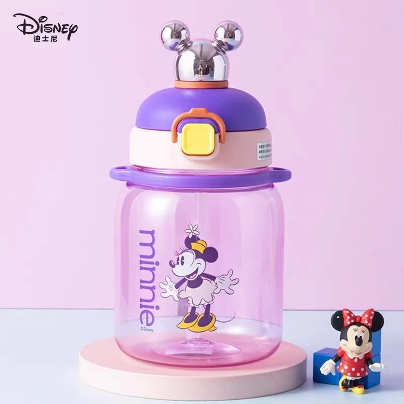 Disney Lotso Water Cup For Boys Girls Mickey Water Bottle Large Volume 1000ml Direct Cup Tritan Portable Plastic Drink Bottles