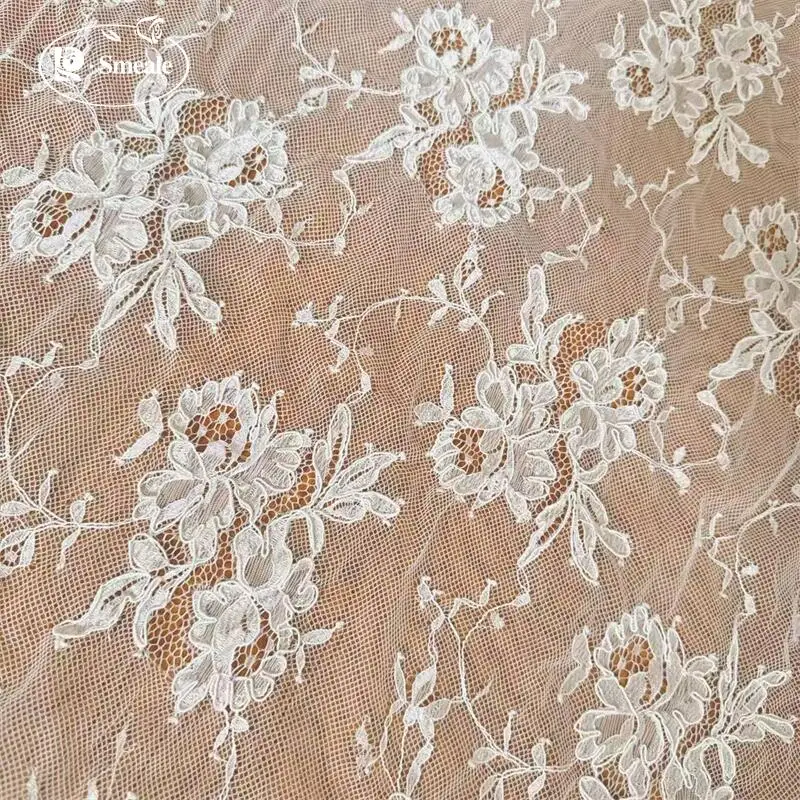 3M X 1,5M Handgefertigter Seil-Stickerei-Spitzenstoff, Hochwertiges Kleid, Hochzeitskleid, Brautkleidungszubehör Stoffe zum Nähen – Detail 2