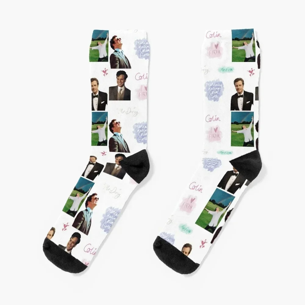 

Colin Firth Set 2 Socks Men's moving stockings custom cute Men's Socks Luxury Women's