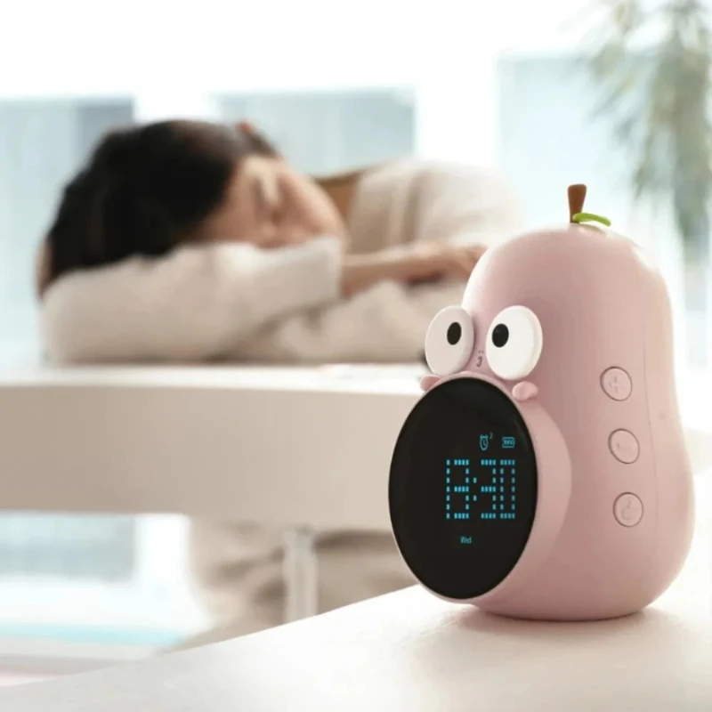Intelligent Wake Up Alarm Clock Cute Program Digital Bedside Table Clock Creative Cartoon Children's Charging Desk Decorations