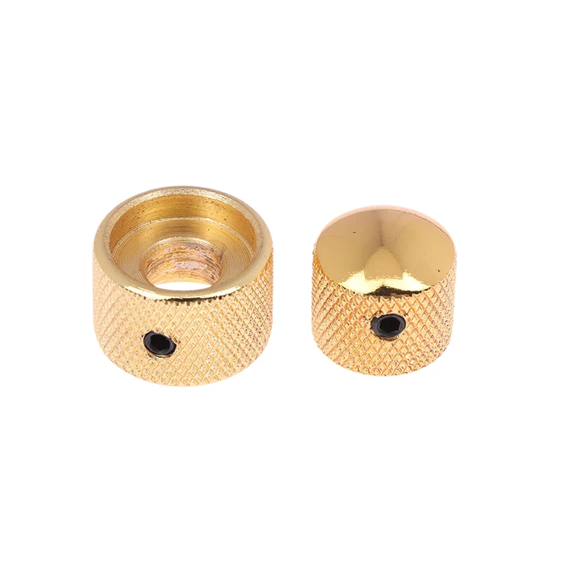 2 In 1 Dual Concentric Tone Volume Blend Control Knobs Domed Metal Volume Speed Control Knobs For Electric Guitar Bass