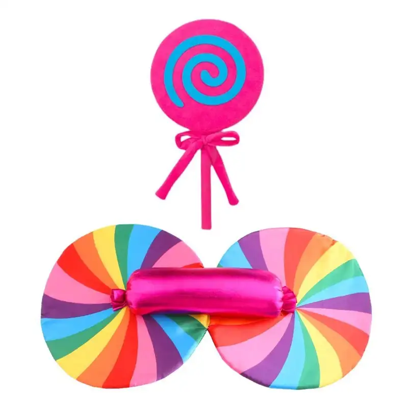 Lollipop Candy Dress Costume Sweet Girl Carnival Purim Apparel Toddler Rainbow Colorful Tutu Off Shoulder Princess Party Frocks - Image 8