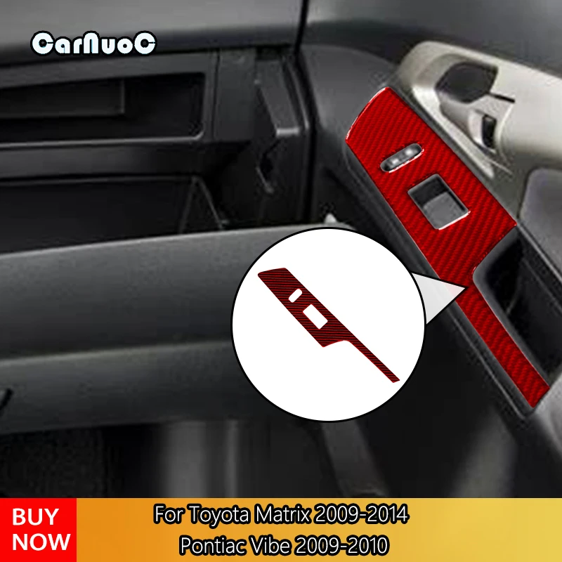 

Passenger Lift Frame Carbon Fiber Interior Red Sticker For Toyota Matrix 2009-2014 Pontiac Vibe 2009-2010 Car Interior Accessori