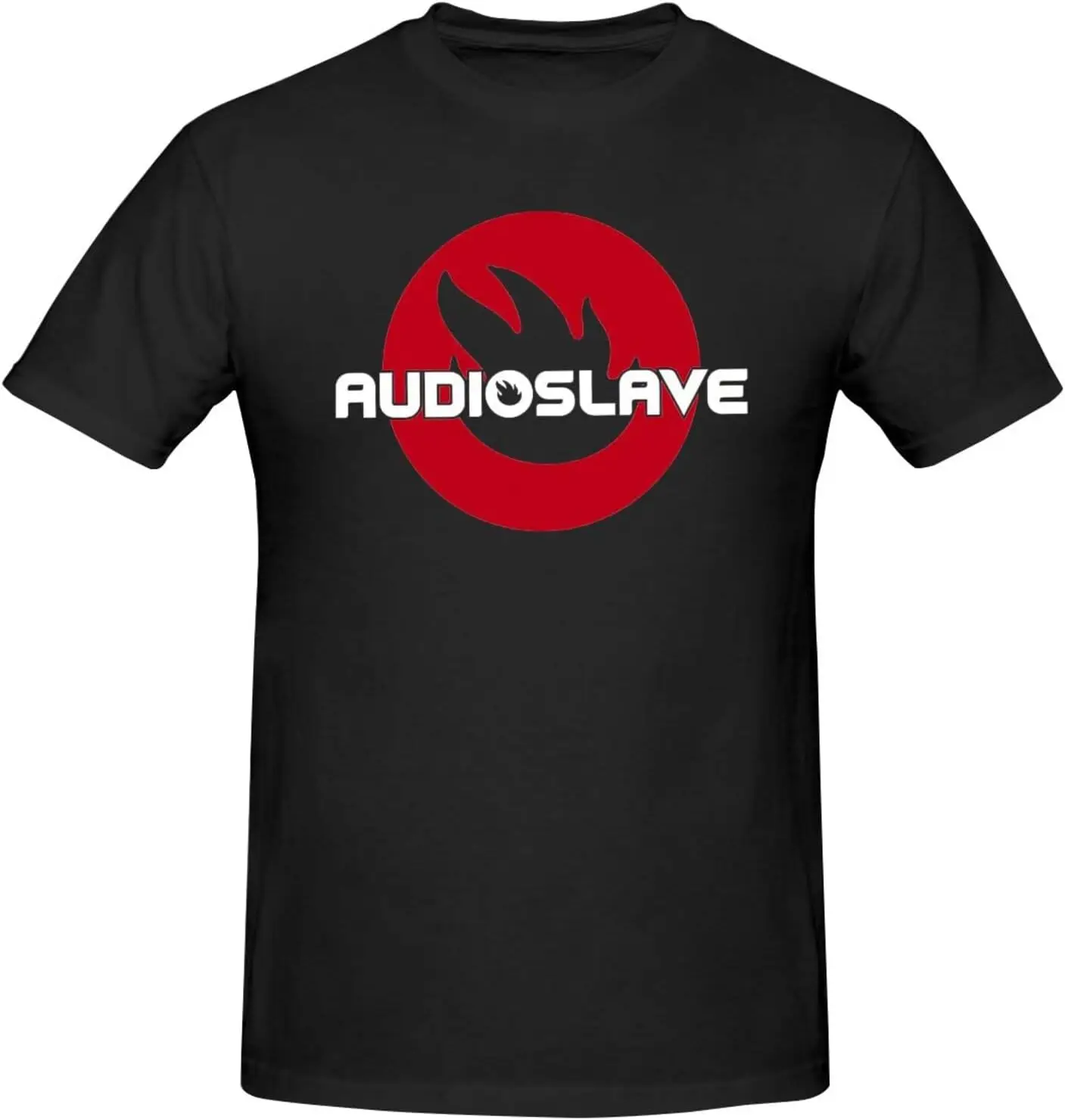 Audioslaves Classic T-Shirt Crew Fashion Neck Casual Top Basic Short Sleeve Shirt Black